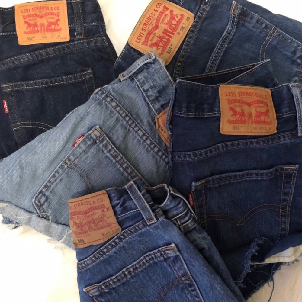 levi’s jean shorts recycled renewed